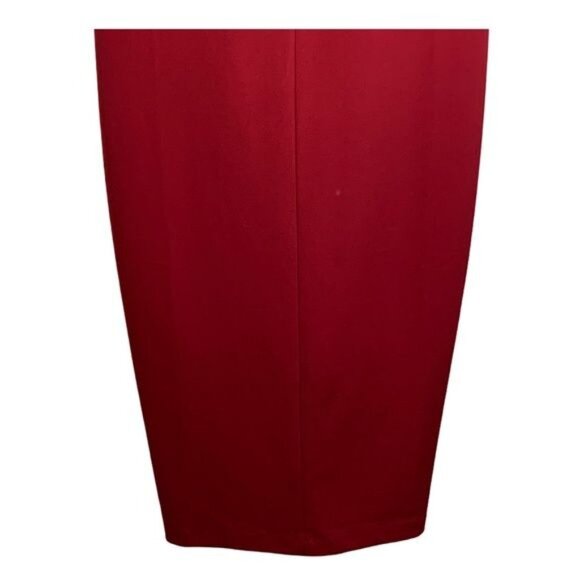 Beige by ECI Red Midi Sheath Dress Medium Lace-Up Front Office-to-Evening Style - Picture 4 of 10